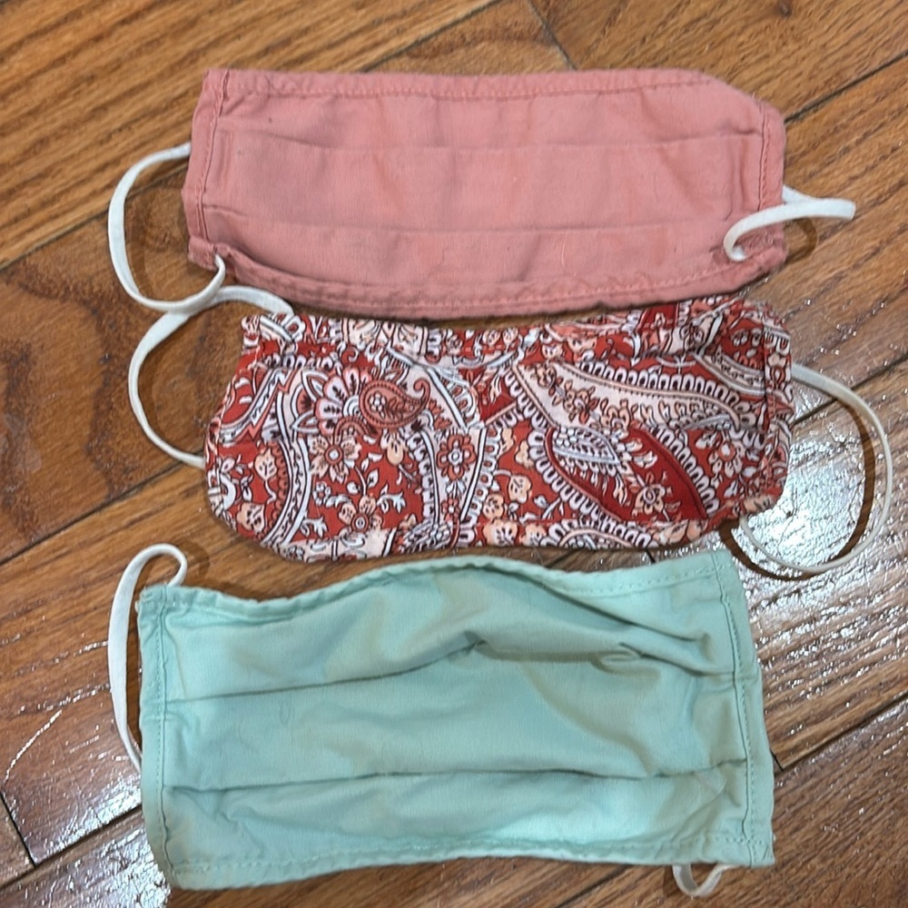 Set of 3 woman’s standard size face covering masks